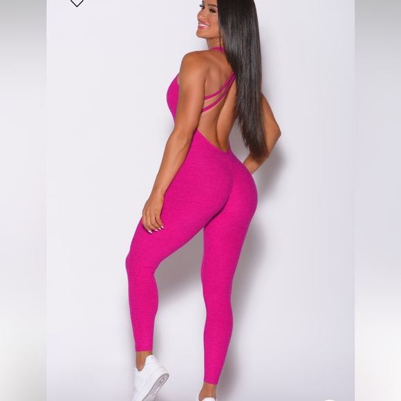 Bombshell Pink strappy bodysuit - Picture 2 of 6